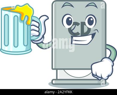 With juice rom drive with the cartoon shape Stock Vector