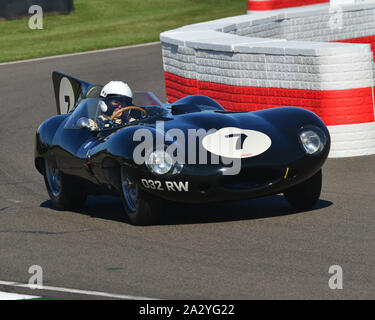 Gary Pearson, Jaguar D-Type Long Nose, Sussex Trophy, World Championship sports cars, Production Sports racing cars, 1955 to 1960, Goodwood Revival 20 Stock Photo