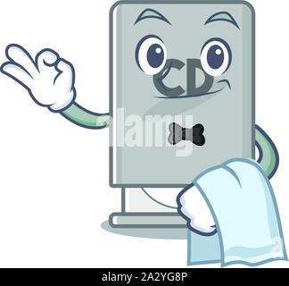 Waiter rom drive with the cartoon shape Stock Vector