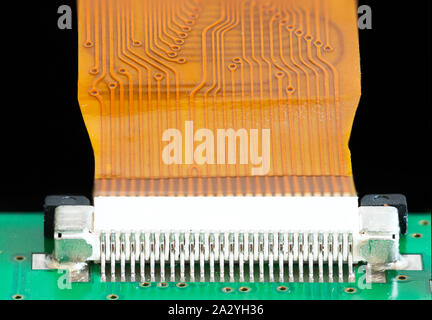 Electronic circuit board close up. Small depth of field Stock Photo