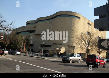 Exterior view of the National Museum of the American Indian in Washington DC, USA Stock Photo