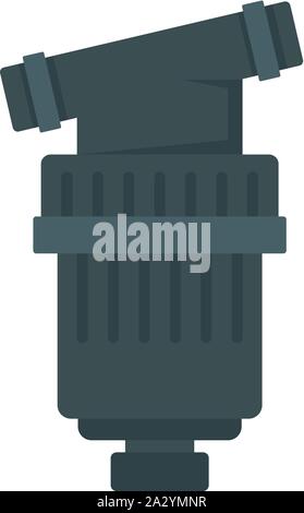 Sand filter pump pool icon. Flat illustration of sand filter pump pool ...