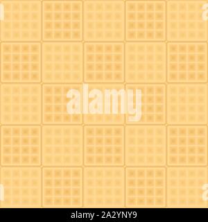 Seamless horizontal background with waffels. Stock Vector