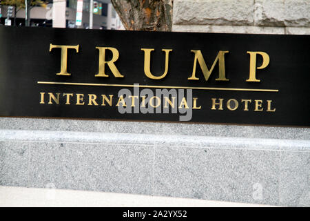 Trump International Hotel sign in Washington D.C., USA Stock Photo