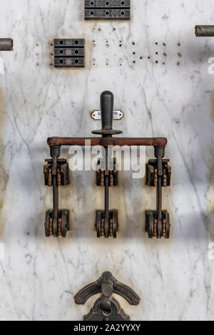 Massive Art Nouveau / Deco Engine room and colliery at LWL Industrial Museum Zollern, Dortmund, Germany Stock Photo