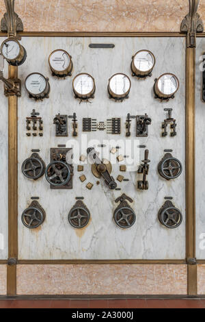 Massive Art Nouveau / Deco Engine room and colliery at LWL Industrial Museum Zollern, Dortmund, Germany Stock Photo