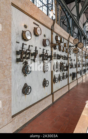 Massive Art Nouveau / Deco Engine room and colliery at LWL Industrial Museum Zollern, Dortmund, Germany Stock Photo