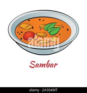 Set of delicious and famous food of Indian in colorful gradient design icon,vector illustration Stock Vector