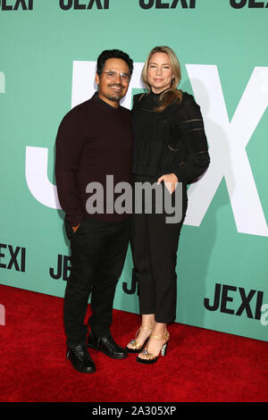 Los Angeles, Ca. 03rd Oct, 2019. Michael Pena and Brie Shaffer at the Premiere Of Lionsgate's 'Jexi' at Fox Bruin Theatre on October 3, 2019 in Los Angeles, California. Credit: David Edwards/Media Punch/Alamy Live News Stock Photo