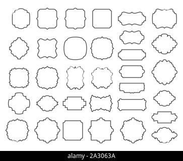 Dashed line border and frame vector element. Vector illustration. EPS ...