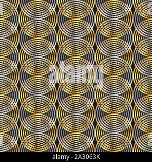 Luxury seamless pattern with circles. Stock Vector