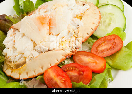 A traditional dressed crab salad Stock Photo