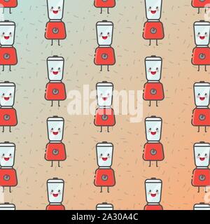 A Cute Illustration Background of Blender with Red Color Stock Vector