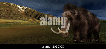 Mammoth extremely detailed and realistic high resolution 3d image Stock Photo