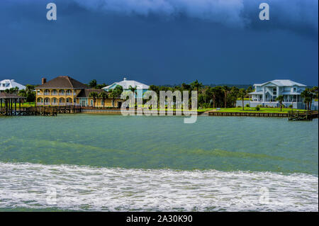 Jacksonville, Florida, USA - September 19,2019:  Passing views from cruise ship cabin balcony as it leaves port by way of St. John's River to the Alan Stock Photo