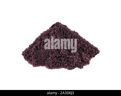 Heap of acai berry powder isolated on white background Stock Photo