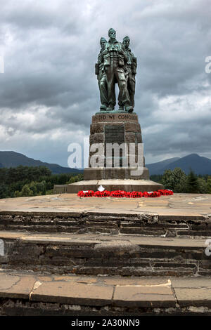 Commando Memorial at Spean Bridge near Fort William in Lochaber area, Scottish Highlands. Stock Photo