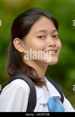 Portrait Of A Student Teenager School Girl Stock Photo