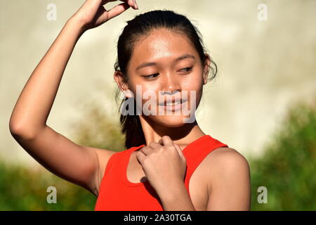 A Posing Youthful Minority Female Stock Photo