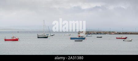 Boats in Mullet Peninsula, Belmullet, Erris, County Mayo, Republic of Ireland Stock Photo