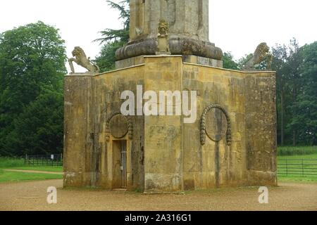 Entry - Lord Cobham's Pillar, Stowe - Buckinghamshire, England - Stock Photo