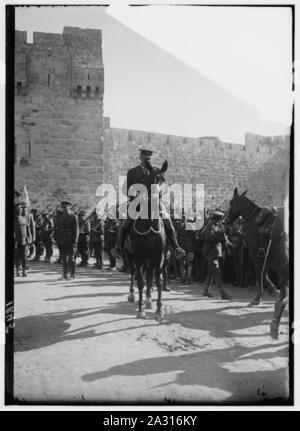 Entry of Field Marshall Allenby, Jerusalem, December 11, 1917. Field Marshall Allenby at the Jaffa Gate Stock Photo