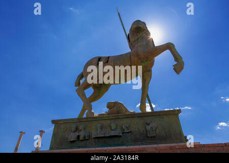 Statue of a centaur by Igor Mitoraj, Forum, Pompeii Stock Photo