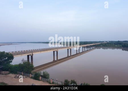 The Jhelum River (Urdu: جہلم) a river in eastern Pakistan. Stock Photo