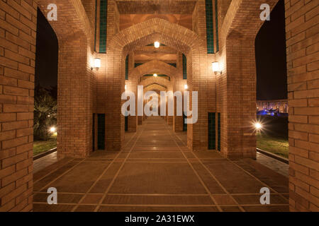 Grand Mosque Lahore is located in Bahria Town, Lahore, Pakistan. With a capacity of 70,000 worshippers, it is the third largest mosque in the world. Stock Photo