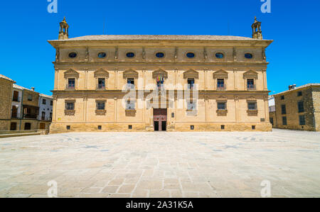 Summer sight in Ubeda with the Palacio Juan Vazquez de Molina. Jaen, Andalusia, Spain. Stock Photo