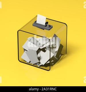 Ballot Box - French Presidential Election on White Background - 3D ...