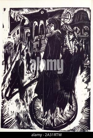 Ernst Ludwig Kirchner Frauen Am Potsdamer Platz Holzschnitt 1914 Stock Photo Alamy