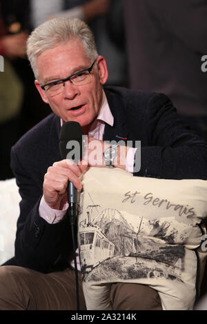 Jean-Marc Peillex, maire de Saint-Gervais-les-Bains. 33 ème Festival Mont-Blanc Humour. Mars 2017. Saint-Gervais-les-Bains. France. Stock Photo