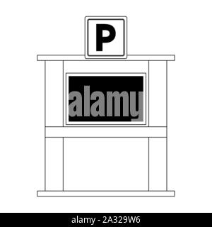 parking toll booth icon Stock Vector