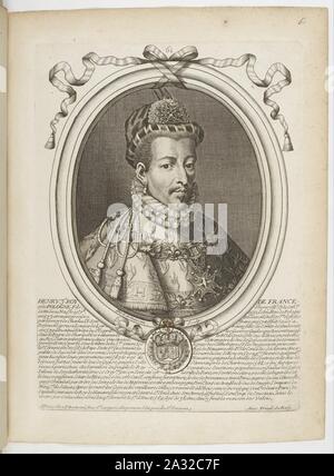 Estampes par Nicolas de Larmessin.f070.Henri III, roi de France. Stock Photo