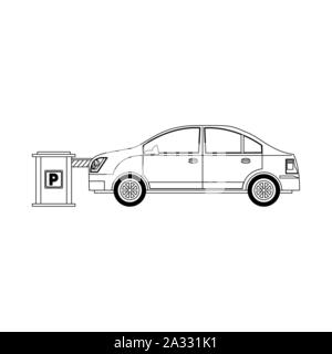 Parking zone design Stock Vector
