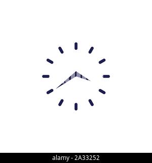 Check mark on clock outline icon. Real time protection simple line vector icon. Symbol, logo illustration - Vector - Vector Stock Vector