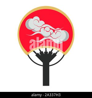 Japanese Uchiwa Fan design Stock Vector