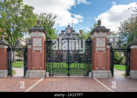 PROVIDENCE, RI/USA - SEPTEMBER 30, 2019: Van Wickle Gates on the campus of Brown University. Stock Photo