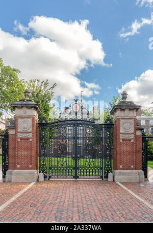 PROVIDENCE, RI/USA - SEPTEMBER 30, 2019: Van Wickle Gates on the campus of Brown University. Stock Photo