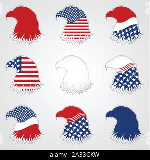 Patriotic American Symbol for Holiday. Eagle Symbol Stock Vector