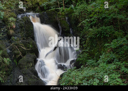 Waterfalls at Kirkconnel Linn, near Ringford, Dumfries & Galloway, Scotland Stock Photo