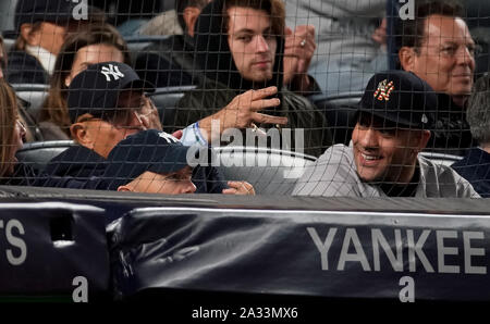 Bronx, USA. 04th Oct, 2019. Former New York City mayor Rudy Giuliani sits in the stands during the New York Yankees American League Division Series Game 1 against the Minnesota Twins in the 2019 MLB Playoffs at Yankee Stadium in New York City on October 4, 2019. Photo by Ray Stubblebine/UPI Credit: UPI/Alamy Live News Stock Photo