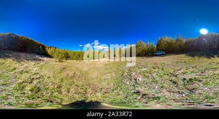 360 degree panoramic view of Simer, Transcarpathia for mushrooms