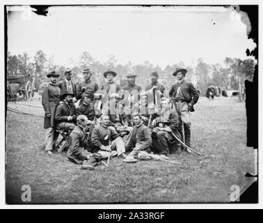 Fair Oaks, Va., vicinity. Brigade officers of the Horse Artillery commanded by Lt. Col. William Hays Stock Photo