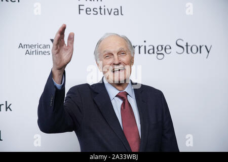Bronx, USA. 05th Oct, 2019. Alan Alda arrives on the red carpet at the 'Marriage Story' premiere at the 57th New York Film Festival on Friday, October 04, 2019 in New York City. Photo by John Angelillo/UPI Credit: UPI/Alamy Live News Stock Photo