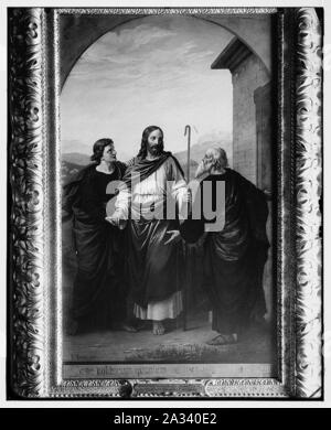 Famous religious paintings. 'Abide with us,' by Fürst, in Austrian Hospice, Jerusalem Stock Photo