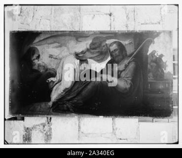 Famous religious paintings. Joseph's Dream and Flight into Egypt, in Church of the Nativity Stock Photo