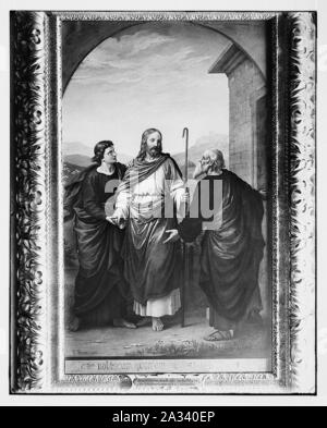 Famous religious paintings. 'Abide with us,' by Fürst, in Austrian Hospice, Jerusalem Stock Photo