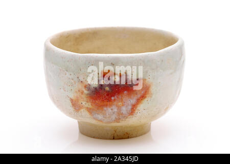 Single tea bowl used in Japanese matcha tea ceremony Stock Photo